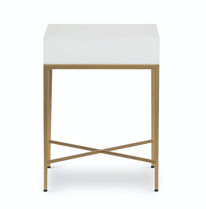 DI Designs Berkeley Side Table - White - Belmont Interiors