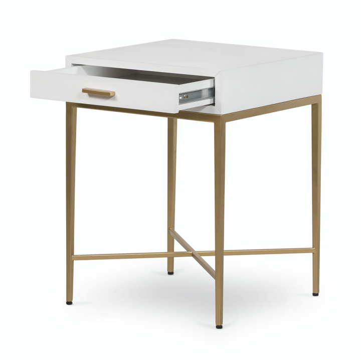 DI Designs Berkeley Side Table - White - Belmont Interiors