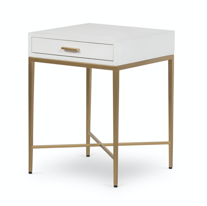 DI Designs Berkeley Side Table - White - Belmont Interiors