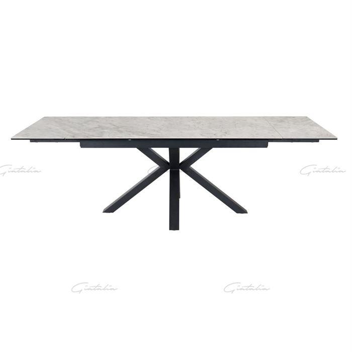 Phoenix 160-240cm Grey Ceramic Marble Extending Table - Belmont Interiors