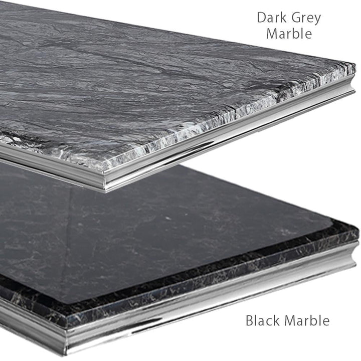 Louis 140cm Black Marble Console Table-Console Tables-ASR-Belmont Interiors