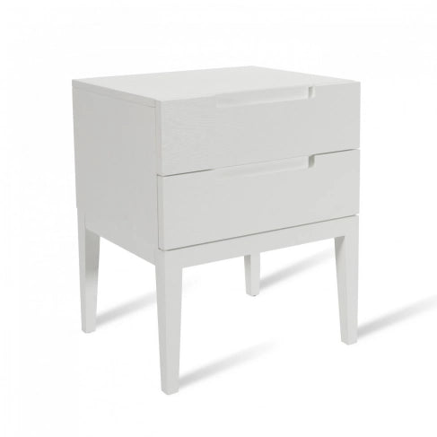 Twenty10 Designs Orchid 2 Drawer Bedside in White - Belmont Interiors